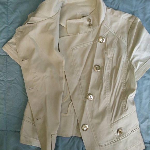 AB.PLUS Off-White Short-Sleeve Jacket Size S - Picture 4 of 7